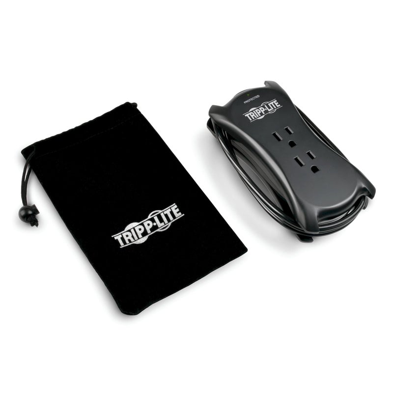 Tripp Lite Eaton Tripp Lite TRAVELER3USB Travel Power Strip & USB Charger, Flat Plug, 1050 Joule Surge Protector, 2 USB Ports, 3-Outlets, 18" Cord & Cable Wrap, $25,000 Insurance - Image 5